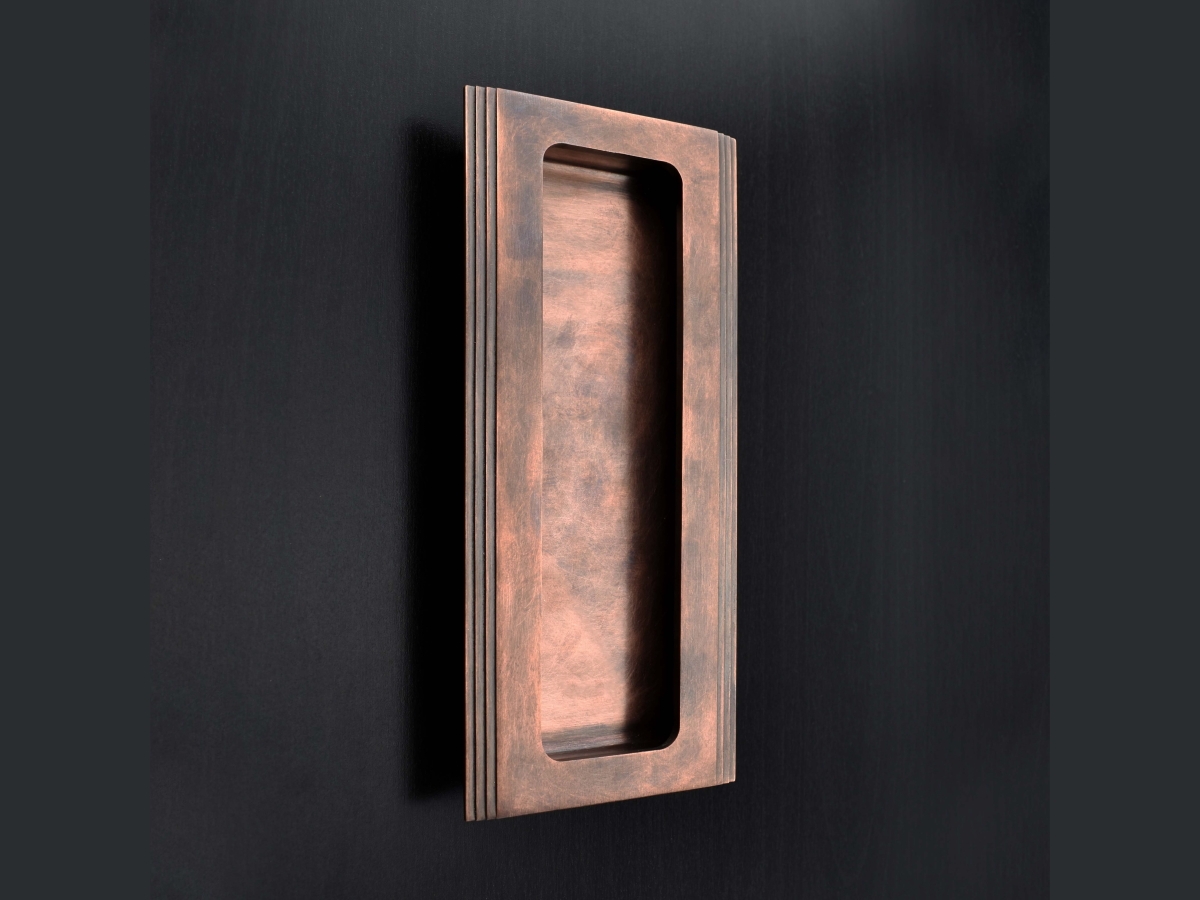 Дверная врезная ручка Croft 2520R античная медь