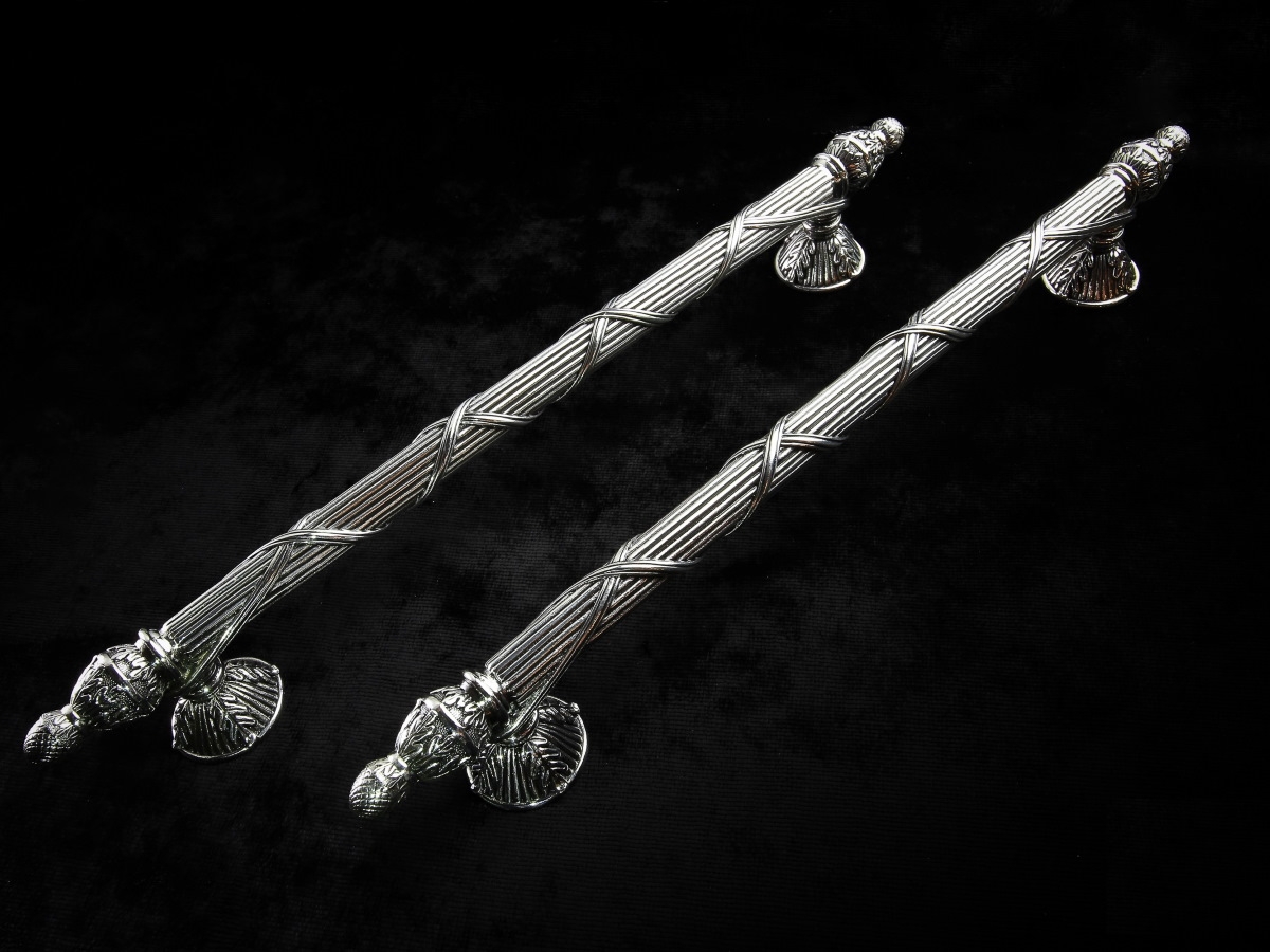 Мебельная ручка-скоба Edgar Berebi 8704 серебро