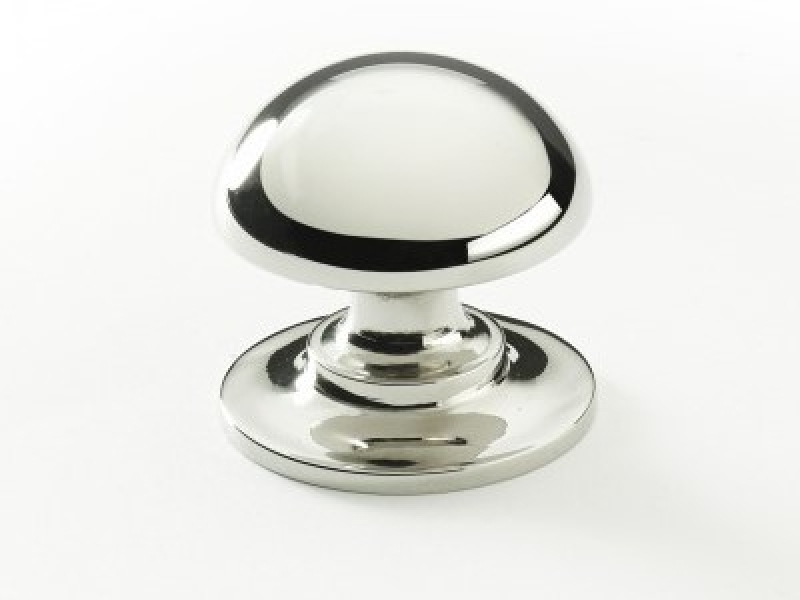 Мебельная ручка-кнопка Armac Martin Cotswold из полированного никеля