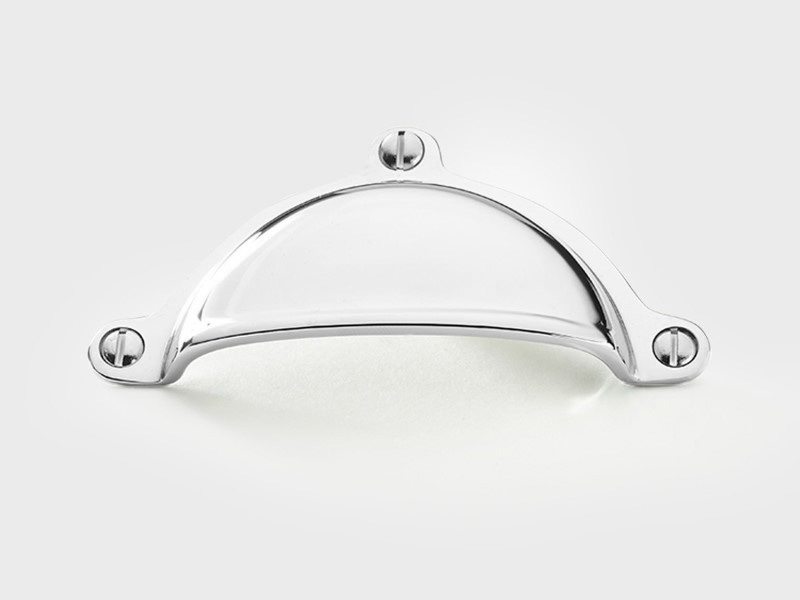 Мебельная ручка-ракушка Armac Martin Cotswold из полированного хрома