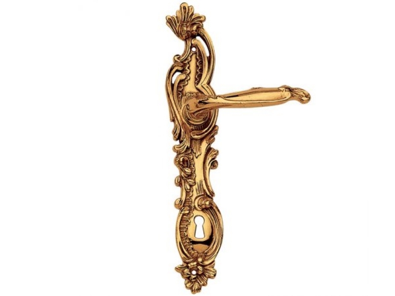 Дверная ручка на планке Enrico Cassina DU BARRY C09110 французское золото