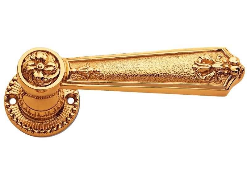 Дверная ручка на розетке Enrico Cassina EUGENIE C08711 золотая