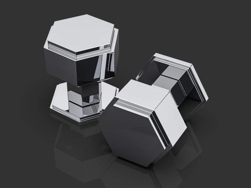 Дверная ручка-кноб Oliver Knights Harriette DK полированный никель