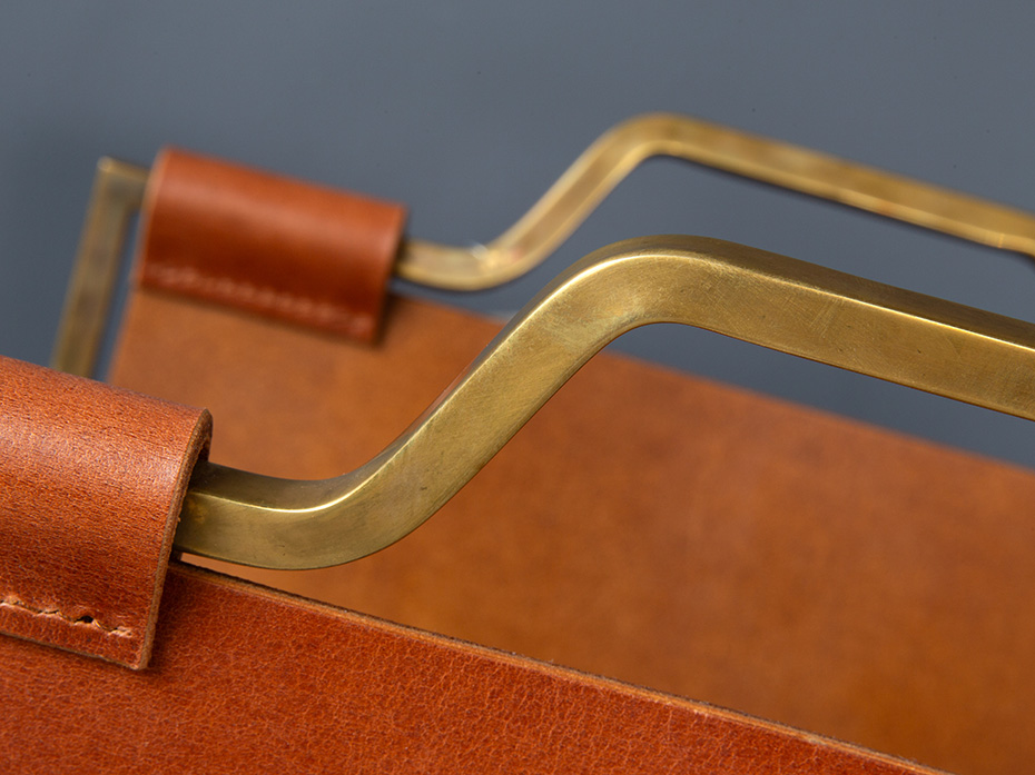 Подставка под сумки большая FG-12056БП полированная латунь состаренная