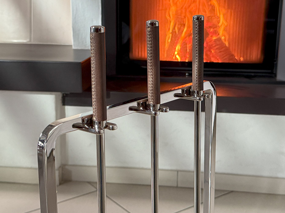 Каминный набор FURNITEK FG-05019 полированный никель