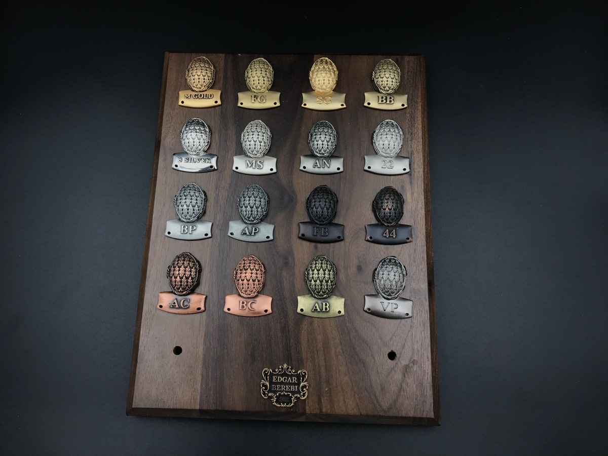 Мебельная ручка-кнопка Edgar Berebi 82441 серебро