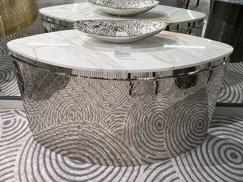 Консоль из латуни FURNITEK Ar-Deco FG-202 полированный никель