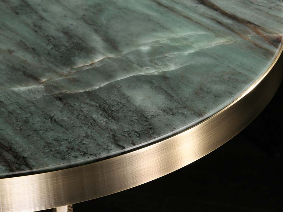 Стол кофейный круглый FURNITEK FG-062 античная латунь