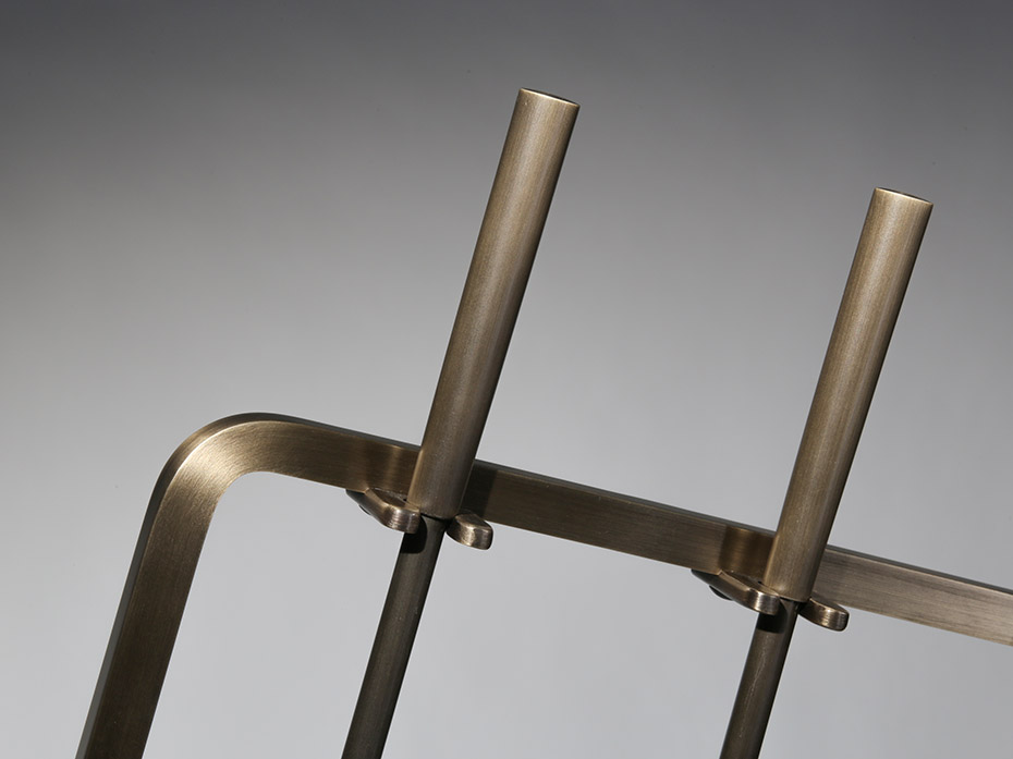 Каминный набор с дровницей FURNITEK FG-01115 античная латунь