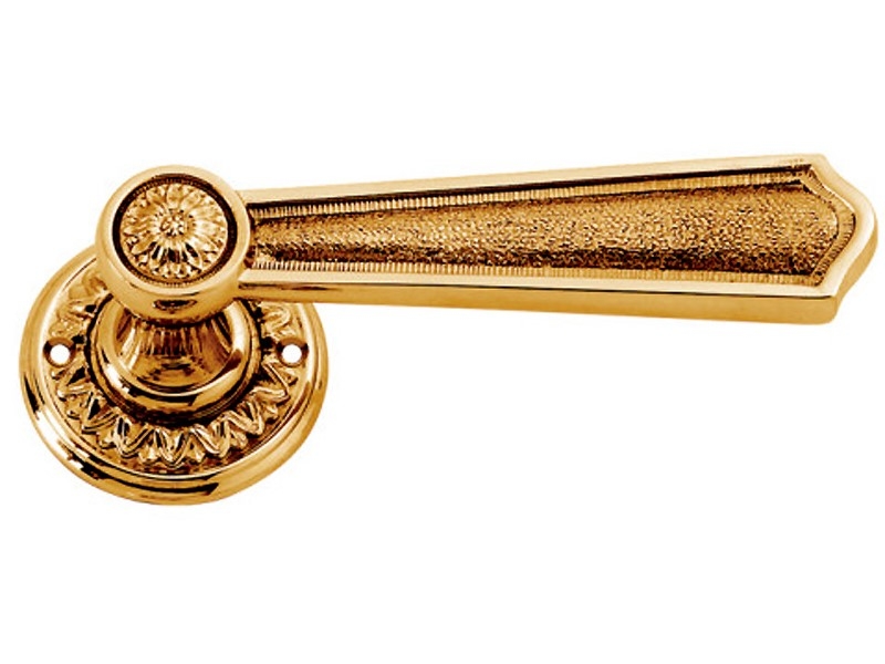 Дверная ручка на розетке Enrico Cassina MATILDE C13511 французское золото