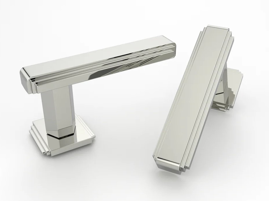 Дверная ручка на розетке Oliver Knights Amr LH полированный никель