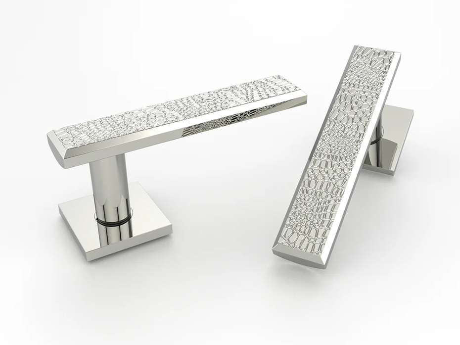 Дверная ручка на розетке Oliver Knights Folcard LH полированный никель