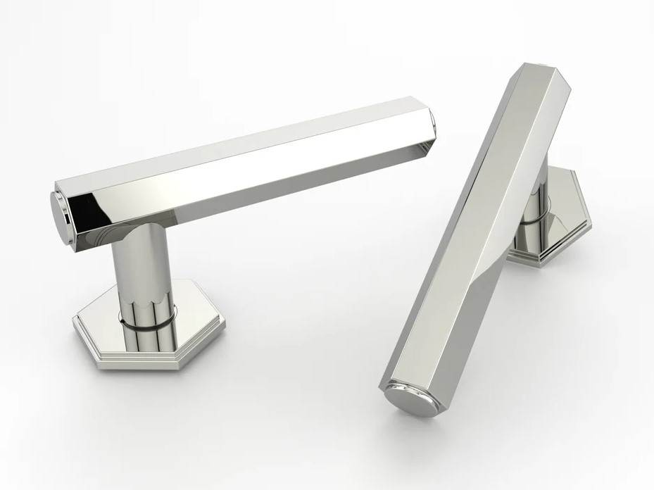 Дверная ручка на розетке Oliver Knights Henricus полированный никель