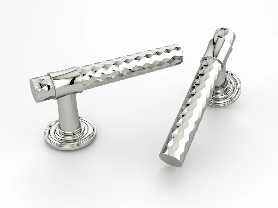 Дверная ручка на розетке Oliver Knights Mia LH полированный никель