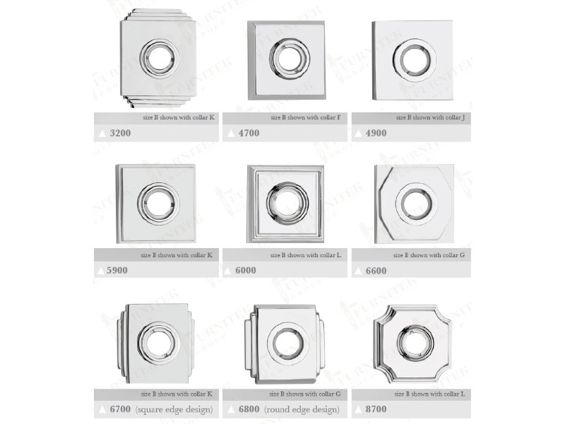 Дверная ручка на розетке Frank Allart 7728 полированный хром