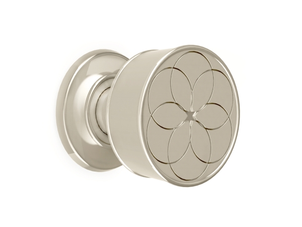 Дверная ручка-кноб на розетке Croft Geo 3005 полированный никель