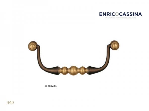 Мебельная ручка Enrico Cassina 440 матовая бронза