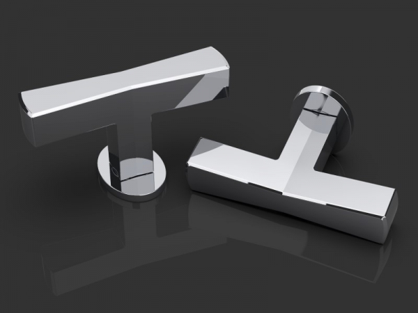 Дверная ручка-кноб Oliver Knights Bow DK полированный никель