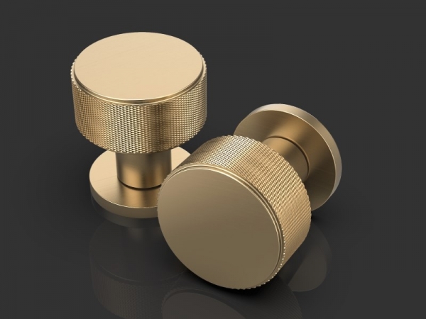 Дверная ручка-кноб Oliver Knights Carlos DK матовая латунь