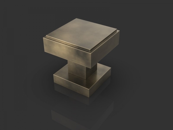 Центральная ручка-кноб Oliver Knights Courtois античная бронза