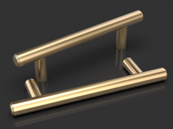 Дверная ручка-скоба Oliver Knights Ginglain PH матовая латунь