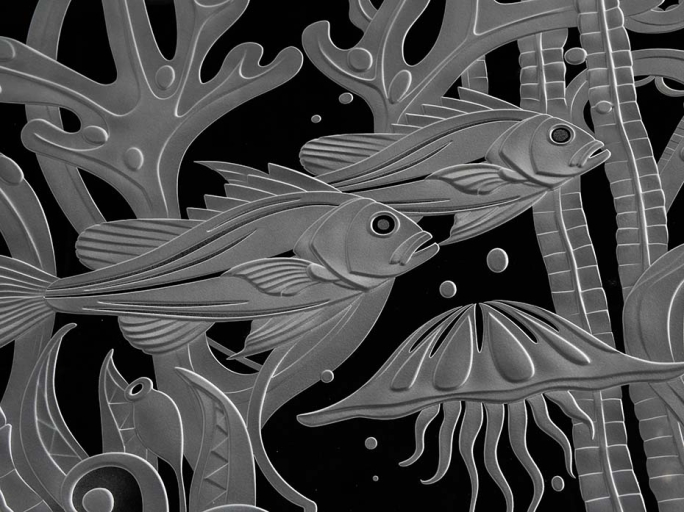 Картина со стеклом FURNITEK FG-300 полированная латунь