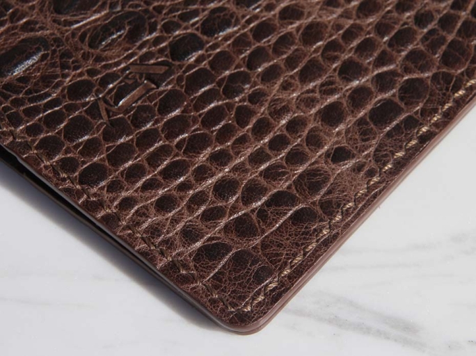 Обложка на паспорт FURNITEK модель FG-02017 из натуральной кожи цвет красно-коричневый