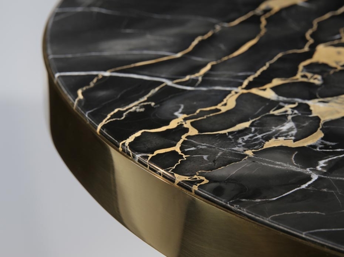 Стол кофейный Ar-Deco FG-066 круглый полированная латунь