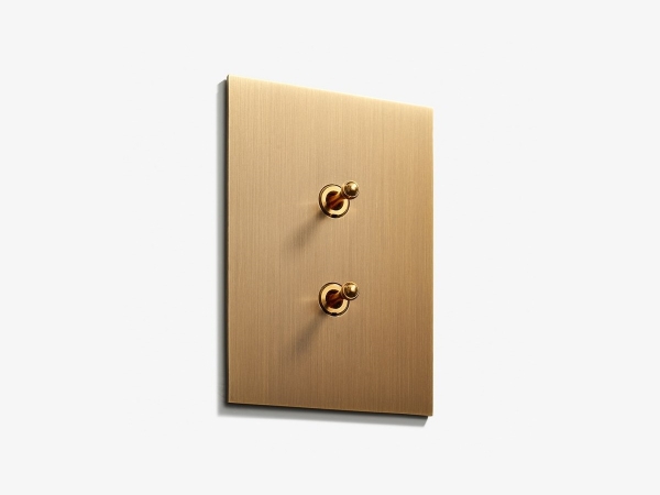 Выключатель Meljac M560 двойной Classique матовая бронза