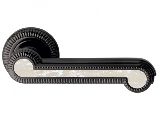 Дверная ручка на розетке Enrico Cassina MADREPERLA C03011 чернёная латунь