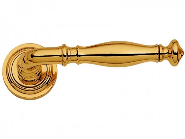 Дверная ручка на розетке Enrico Cassina MELANIE C13811 золото 24к