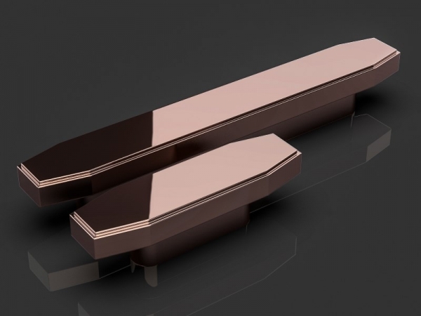 Мебельная ручка Oliver Knights Macey полированная медь