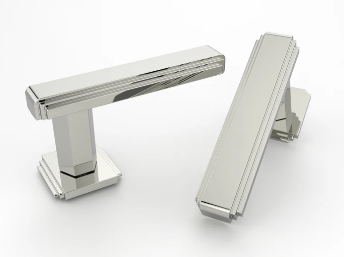 Дверная ручка на розетке Oliver Knights Amr LH полированный никель