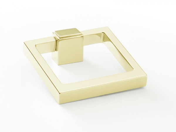 Мебельная ручка-кольцо Armac Martin Quadrille полированная латунь