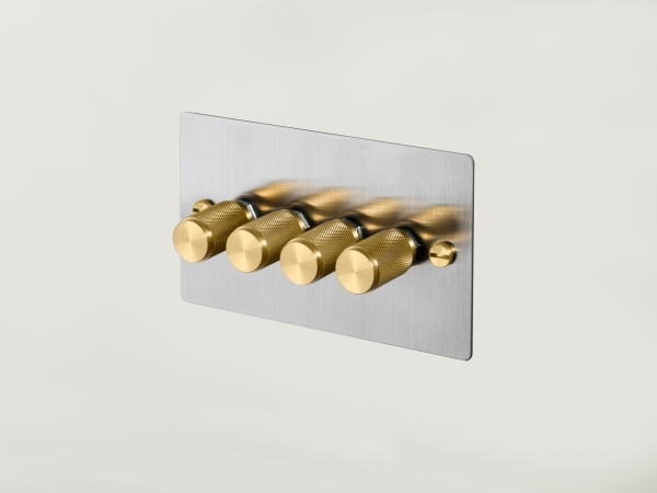 Диммер Buster & Punch тройной UK-DI-CO-3G-ST-BR-A матовый хром