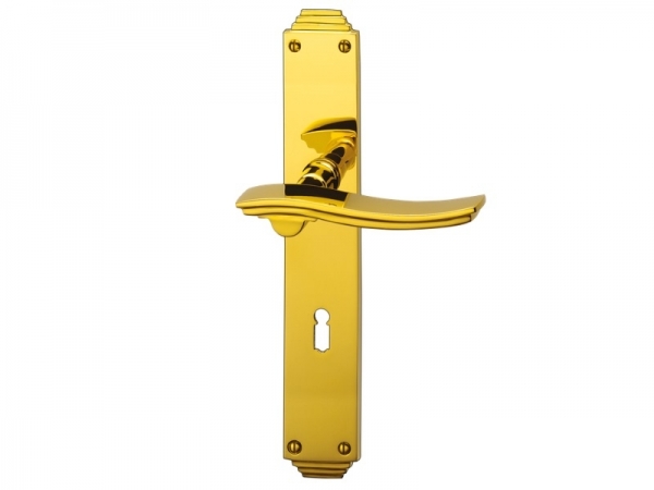 Дверная ручка на планке P.Bisschop Намюр 1835/8005 полированная латунь