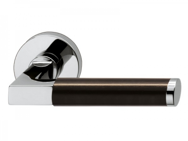 Дверная ручка на розетке P.Bisschop Баухаус Эбен 1935/7/607 полированный хром