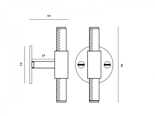 Т образная ручка Buster & Punch UK-TB-HP-BR латунь