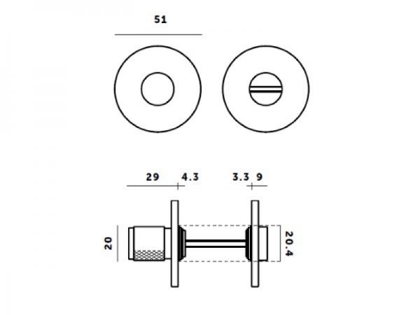 Сантехническая накладка Buster & Punch UK-TT-38-BL латунь