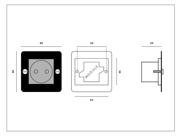 Розетка каленая сталь Buster & Punch одинарная 1G_Euro UK-MG-CO-1G-ST-BR