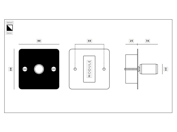 Диммер Buster & Punch одинарный UK-DI-CO-1G-BL-A латунь