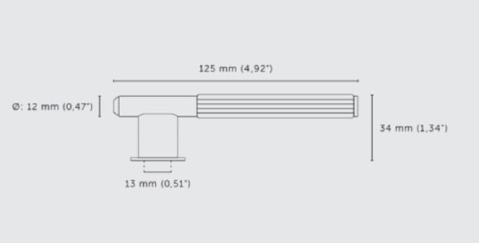 Мебельная L-образная ручка Buster & Punch GLB-05326 латунь
