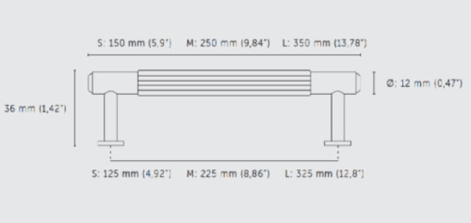 Мебельная ручка скоба Buster & Punch GPB-02288 латунь