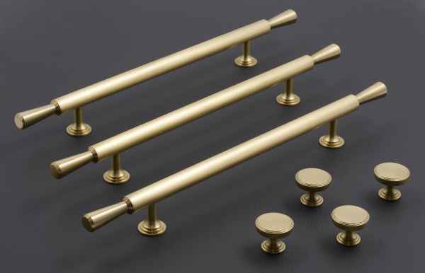 Мебельные ручки скобы и кнобы Armac Martin коллекция Lincoln матовая латунь